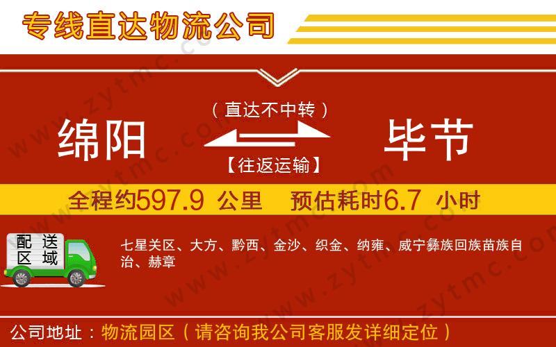 綿陽(yáng)到畢節(jié)物流專線