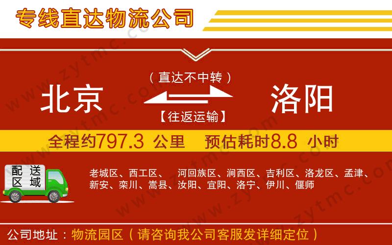 北京到洛陽(yáng)物流公司